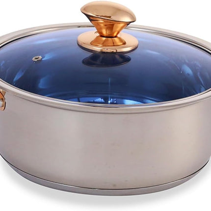 Juego De 3 Ollas Arroceras Royal Haus By Apolo De Acero Inoxidable 20, 24 y 26 Cm Plateado