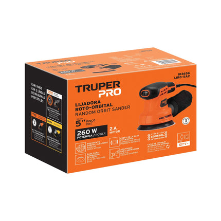 Lijadora roto orbital TRUPER PRO LIRO-5A2  5"260W