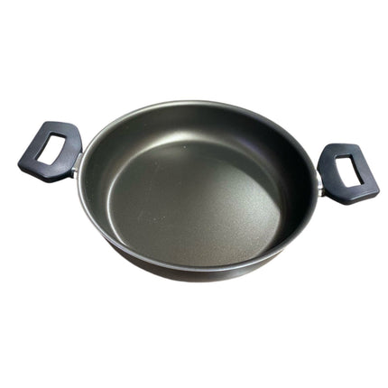 Arrocera Tramontina 80112065 con Tapa Lazio 24cm Negra + Cuchillo 21410075 Asado 5 Pulgadas Polywood