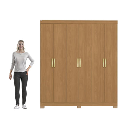 ROPERO KAPPESBERG CB01R590CNRO DE 205 X 180 X 47CM COLOR CANELA