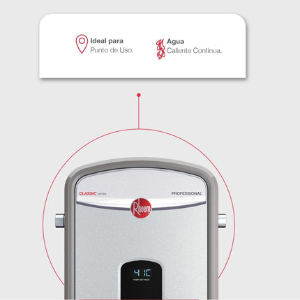 Calentador de Agua Rheem RTX3-13  Instantáneo Eléctrico 13 kW 220 V 1.5 Servicios