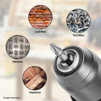 Rotomartillo Energizer EZLCD12HBL-C B4 Sin Carbones 1/2 20v 1800rpm Y Accesorios Rojo 50Hz/60Hz