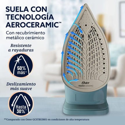 Plancha Oster GCSTAC7001-013 AeroGlide S7000, Verde Claro
