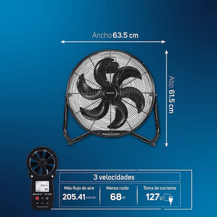 Ventilador de Piso Taurus FLASH 20 Pulgadas 3 Velocidades