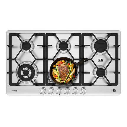 Parrilla GE Profile PGP96TI0 90 cm Empotrable Acero Inoxidable