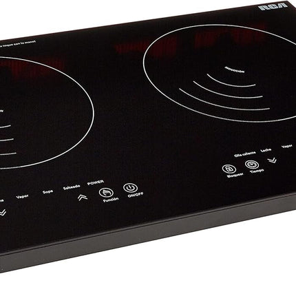 Parrilla de Inducción RCA  RC-12A4 de Cristal Templado 2 Quemadores