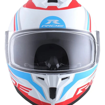 Casco Motociclista Integral Track El Fearless Bco/ Rj Xl