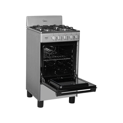 Estufa de piso Midea MGS20FS1BAABG con copete 20" InoxChef Silver