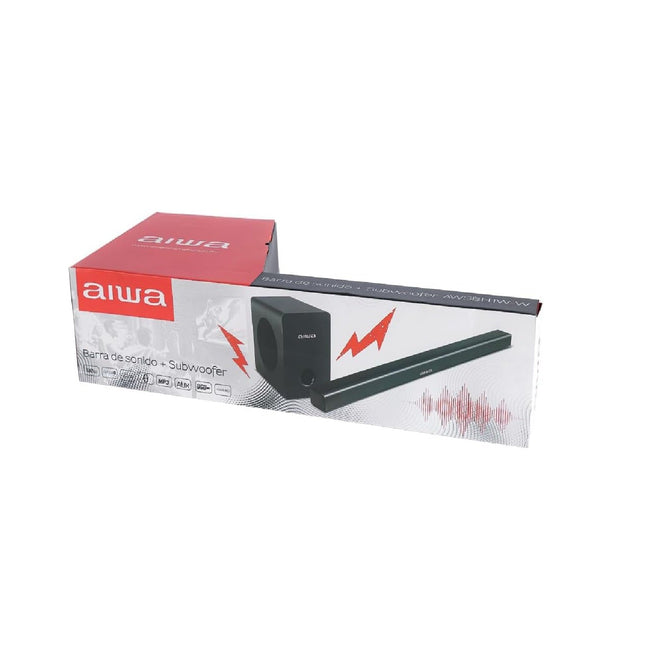 Barra de Sonido AIWA AWSBH1W-W con Subwoofer de 2.1 Canales Wireless 120W