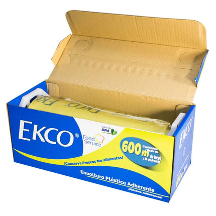 Plástico Adherente Ekco de Grado Alimenticio de 600 m x 30 cm