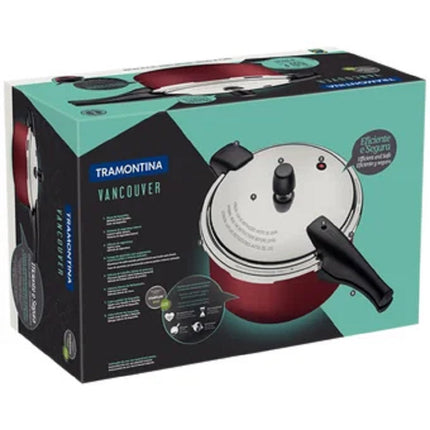 Olla de presión Tramontina 20589724 antiadherente starflon max 6L Roja