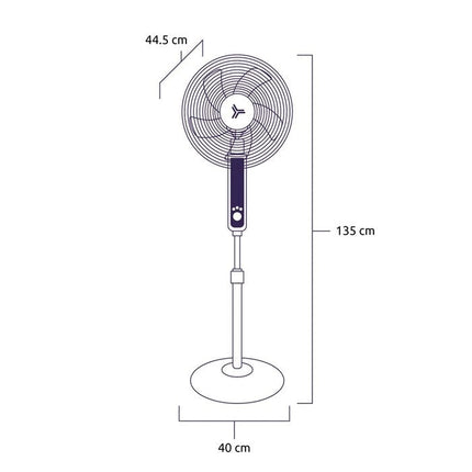 Ventilador Masterfan VIAPPEBL16 Blanco Apolo 16 pulgadas