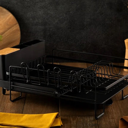 Escurridor de Platos Extensible Vasconia Esencial ES Negro para Tarja
