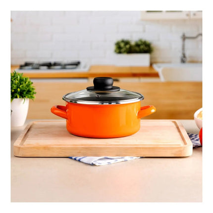 Cacerola Ekco CACE EMO16NA Emotions 16cm Acero Vitrificado Naranja