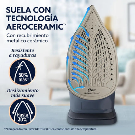 Plancha Oster GCSTAC7002-013 AeroGlide S7000, Negro