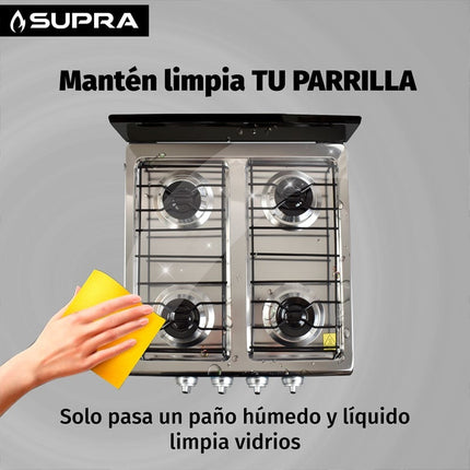 Parrilla a Gas Supra 4Q TITANBLAC 4 Quemadores Titan Black