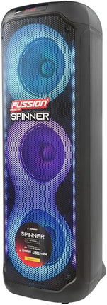 Bafle Recargable Fussion Spinner PBS-8X3001 de 8" Bluetooth y 2 Micrófonos