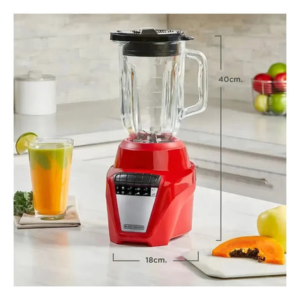 Licuadora Black & Decker BL0876-2RDLA Vaso Vidrio 700W de 8 Vel Rojo