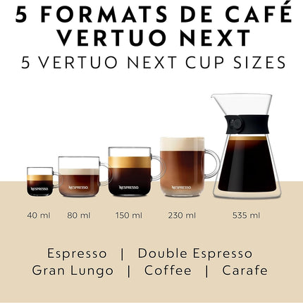 Cafetera Ninja Nespresso ENV120BCASYP Vertuo Next de café y espresso de De'Longhi, negro con oro rosa