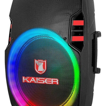 Bocina Kaiser KSE 1015MX/7515MX Micrófono Tripié 15 Pulgadas 40wrms Negro