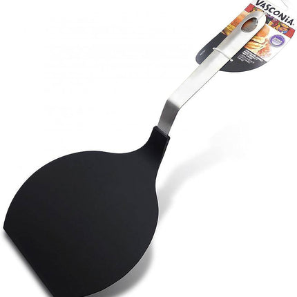 Volteador Liso Jumbo Vasconia 4027174 para Crepas Hotcakes, Negro