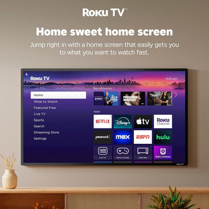 Paquete Juego De 2 Bafles Fussion PBS-65015 Recargables 6.5" PBS-65015 Bluetooth + Pantalla HISENSE 32A4HNR 32'' Roku Smart Tv Hd A4 Series