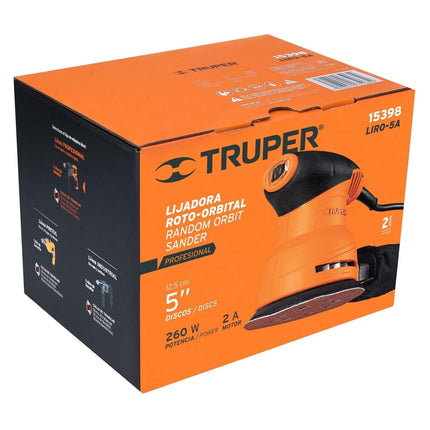 Lijadora roto orbital 5" 260 W profesional Truper LIRO-5A