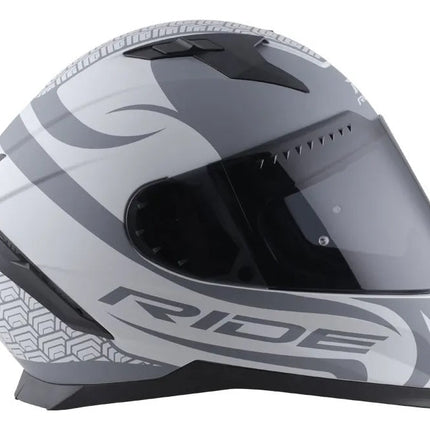 Casco Motociclista Track Sc Triade Gris/ Azul L