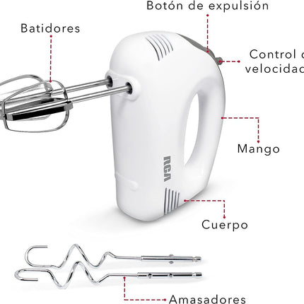 Batidora RCA De Mano Rc-094 7 Velocidades