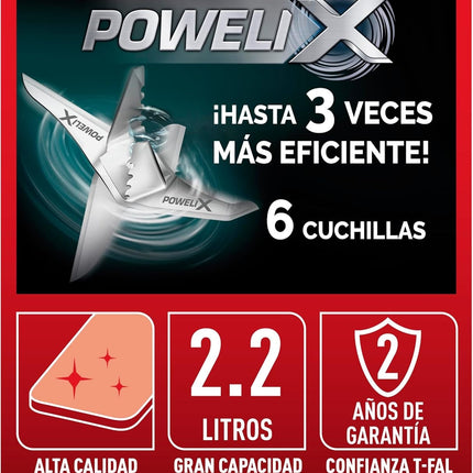 Licuadora T-Fal LN328DMX 8 Vel Ultraforce vaso de vidrio 2.2 litros