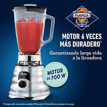 Licuadora Oster BLST4655013 Clásica Cromada con Perilla Ergonómica 3 Vel