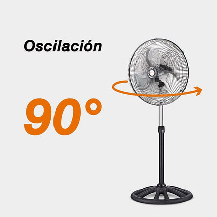 Ventilador De Pedestal Mytek 3397 Parrilla/aspas Metal 18''
