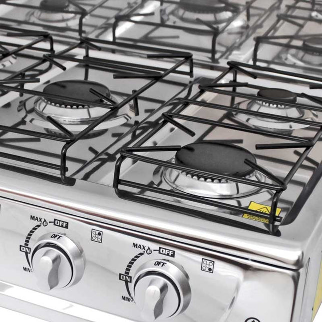 Parrilla de gas Super Flama 5Q-TA de sobreponer con 5 quemadores
