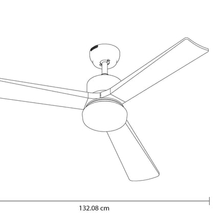 VENTILADOR DE TECHO CAVA VDCACLSA52 52" 3 ASPAS C/LUZ MADERA MASTERFAN