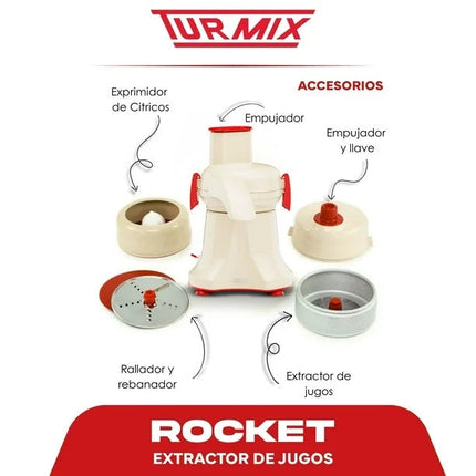 Extractor Turmix Rocket beige 600W Cuerpo metalico