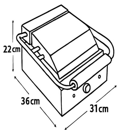Asador Plancha PDH PD123 Acalanada de acero inoxidable