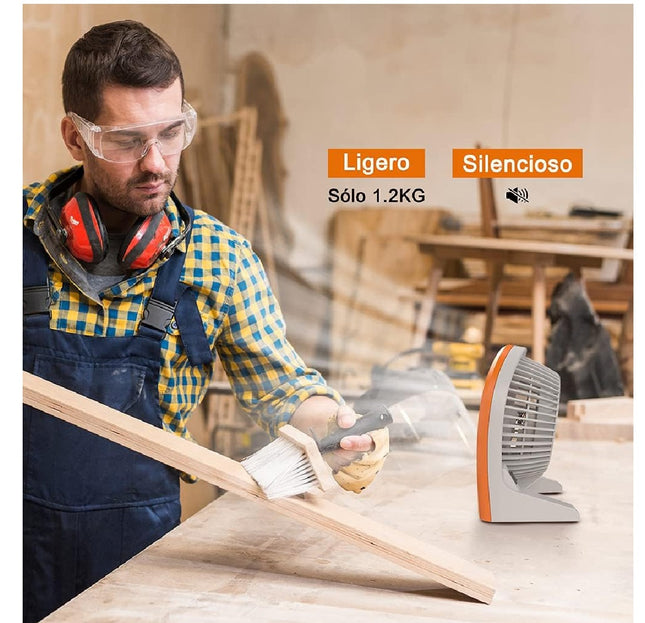 Ventilador Mytek 3199O de escritorio 9 pulgadas Naranja