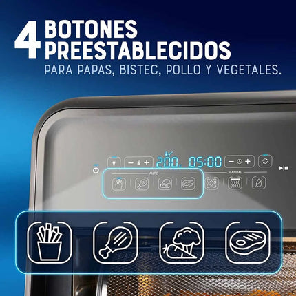 Súper freidora de aire Oster® CKSTAFOV3 4L Negra