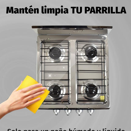 Parrilla a Gas Supra 4Q-TITAN SIL 4 Quemadores Titan Silver