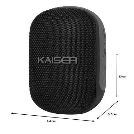 Bocina Kaiser KBL 3002BK portátil recargable Bluetooth® 15 W RMS IPX5, negro