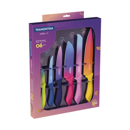 Juego de Cuchillos Tramontina 23099832 Colorcut 6 Pzs