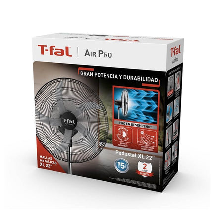 Ventilador T-Fal VF2253X0  55 cm / 22" Malla Metálica Pedestal 95W