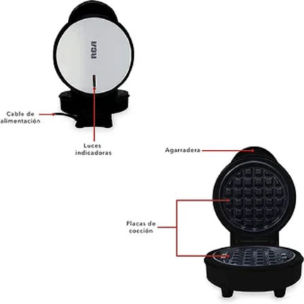 Mini Waflera RCA RC-88 Negro 700 W