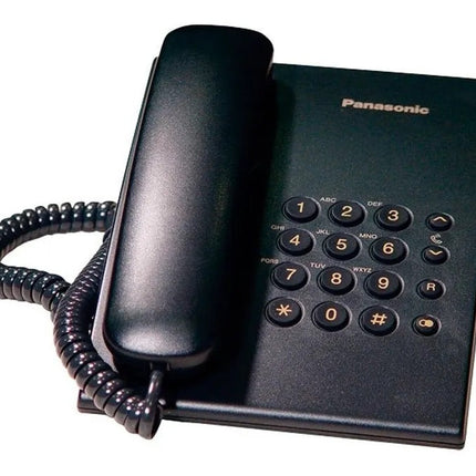 Teléfono Analógico Panasonic KX-TS500MEB Analógica, Escritorio/Pared Negro