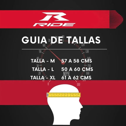 Casco Motociclista Integral Track El Fearless Bco/ Rj Xl