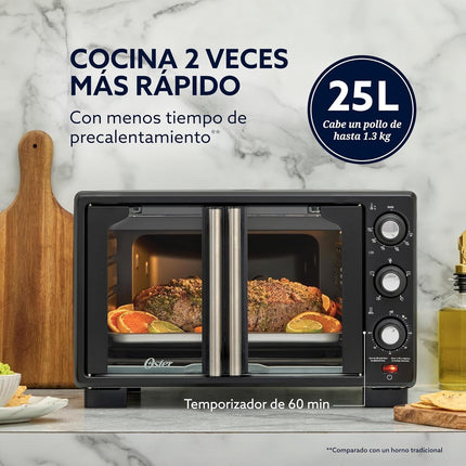 Horno Eléctrico Oster TSSTTV25FDMAFNS 053 25 Litros con Convección