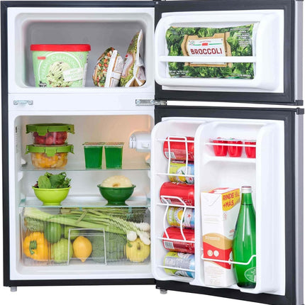 Frigobar Midea MDRT87CCDLS dos puertas Lake Silver 3.4 Pies Cúbicos