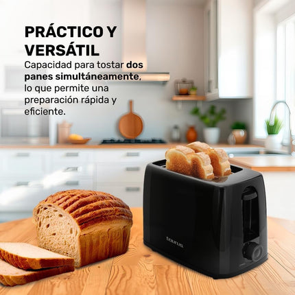 Tostador de Pan Taurus Lucerna Negro 2 rebanadas