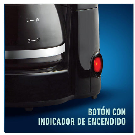 Cafetera Oster BVSTDC05 de 5 Tazas con Filtro Permanente Negro