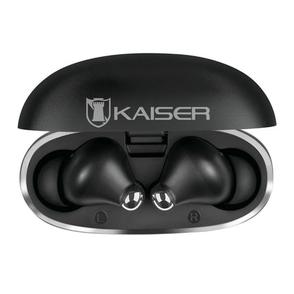 Audífonos Kaiser KH-9130BK true wireless Bluetooth ® con base de carga, negro